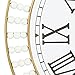 Deco 79 Wood Decorative Clock - Beaded Wall Clock for Home with Gold Metal Frame and Black Accents, 24