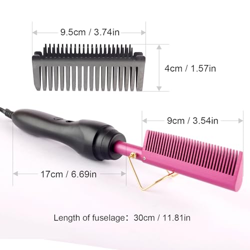 Cepillo plancha cerámica 2 en 1 para cabello y barba miniatura 7