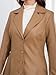 utcoco Womens Faux Leather Trench Coat Classic Lapel Button Down Maxi Jacket 2025 Stylish Overcoat (Medium, Brown)