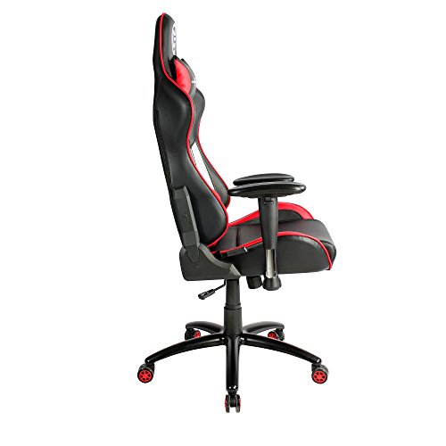 Image of Circle Gaming CH60 Red Black All Moulded Foam with 2D ARM Rest Having PU + PVC Cover Material Having Adjustable Backrest Angle : 90-180 Degree with Class 4 Gas Lift Gaming Chair