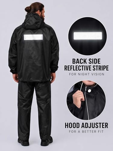 Image of La' exclusivite Fayoria Unisex Reversible Waterproof Raincoat for Men