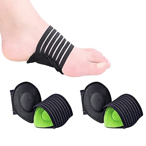 DFsucces 2 Pairs Extra Thick Cushioning Compression Arch Support Breathable Flat Foot Correction Foot Pad,for Plantar Fasciitis Support, for Pain Relief & Sore