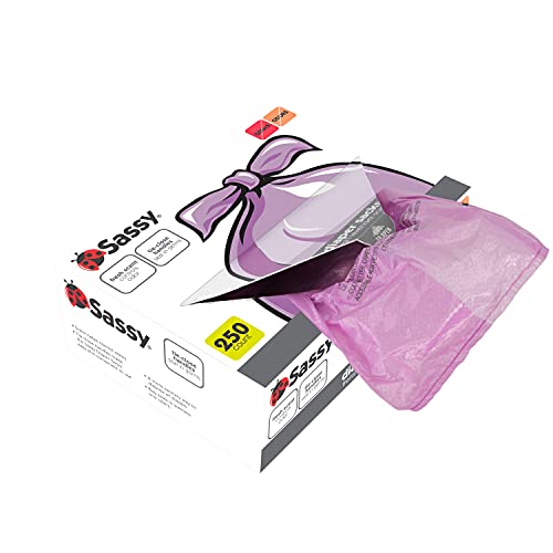 Image of Sassy Disposable Diaper Sacks,Lavender Scented,Easy-To-Tie,Diaper Disposal or Pet Waste Bags,250 Count (Pack of 6)
