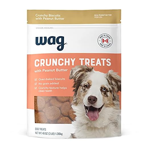 Amazon Brand - Wag Baked Biscuits Crunchy Dog Treats - Peanut Butter (48 oz)