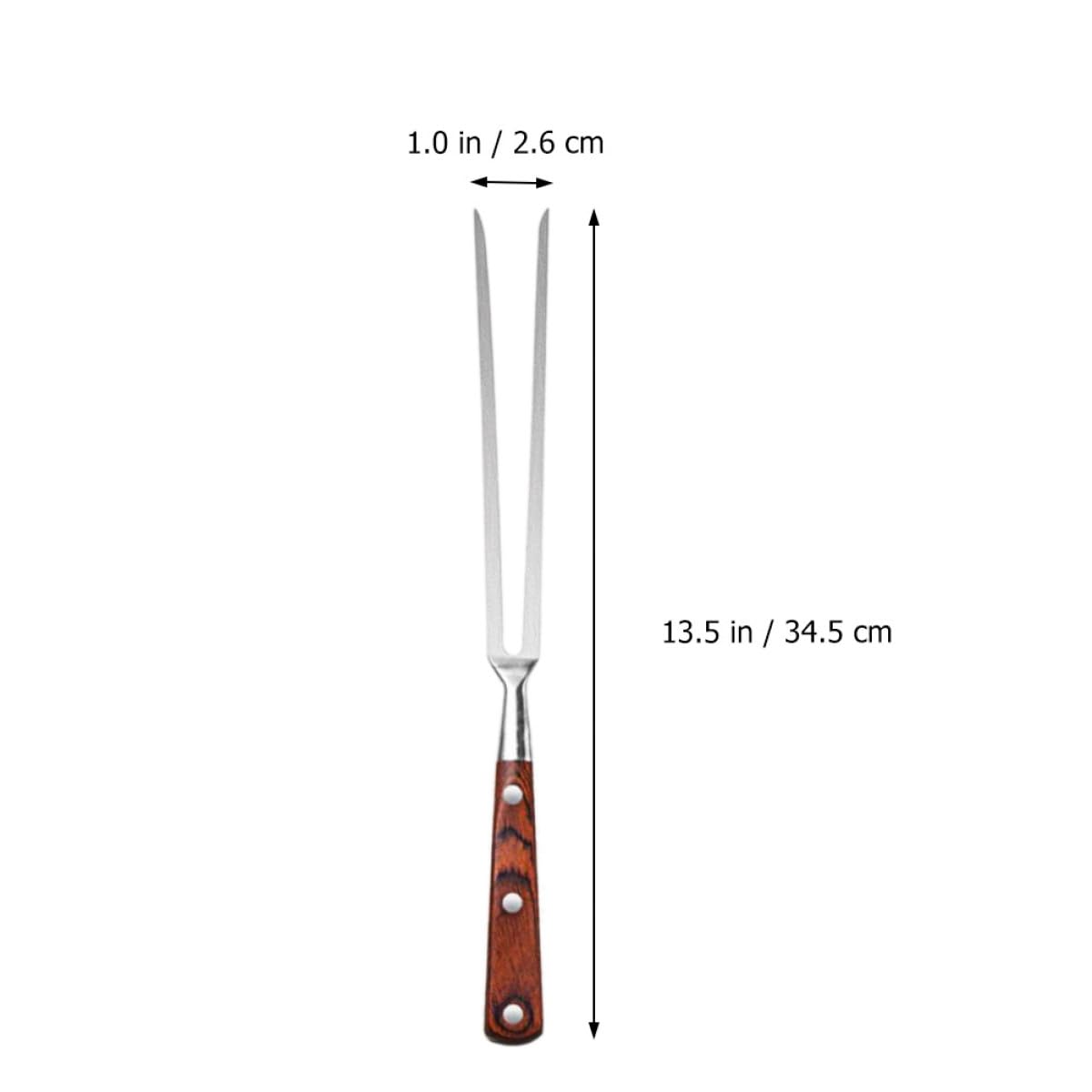 Kichvoe Set di Coltello e Forchetta per Barbecue in Acciaio Inox Riutilizzabile Colore Caffè, Confezionato in Scatola, per Barbecue All'aperto e Grigliate