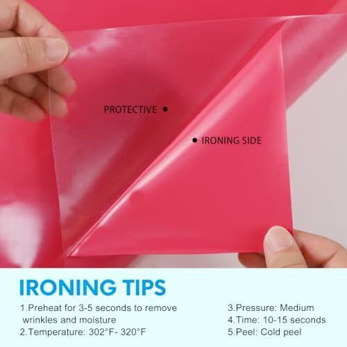 Image of HTV Iron on Vinyl 12Inch by 12ft Roll HTV Heat Transfer Vinyl for T-Shirt HTV Vinyl Rolls for All Cutter Machine - Easy to Cut & Weed for Heat Vinyl Design (Rose red, 12ft)