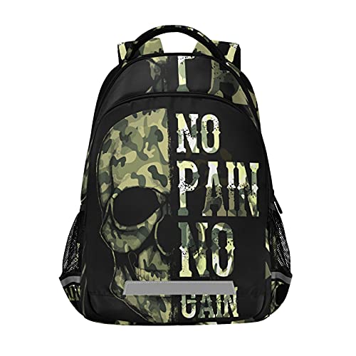 Camo Totenkopf-Rucksack für Studenten, Jungen,...