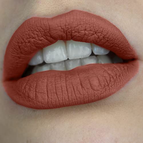 Mynena Terracota Brown Matte Lip Stain Long Lasting Kissproof Waterproof Lightweight No Smudge Talc-Free And Paraben-Free - Zoe #TOP1