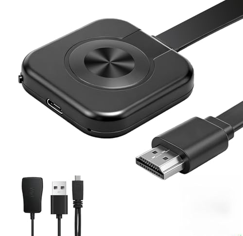 Adaptador HDMI inalámbrico 4K, Dongle WiFi 2.4G/5G, receptor de pantalla inalámbrico para TV/Proyector/Monitor, transmisor de vídeo compatible con iOS/Android/Windows/Mac, compatible con Miracast/DLNA