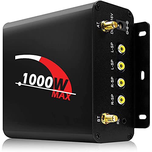 Aileap 1000W Amplificateur stéréo Bluetooth multimédia Puissant à 4 canaux avec Radio AUX USB SD FM, AMP de Remplacement du système Audio de Moto de la série M1000...