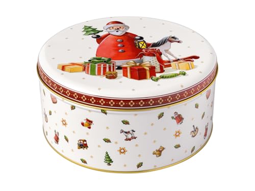 Villeroy & Boch – Winter Collage Keksdosen-Set 3 teilig Bunt, Gebäckdosen, Vorratsdosen, Plätzchendosen, Blechdosen, Keksdosen 3er Set, Weihnachtsdosen, Metall