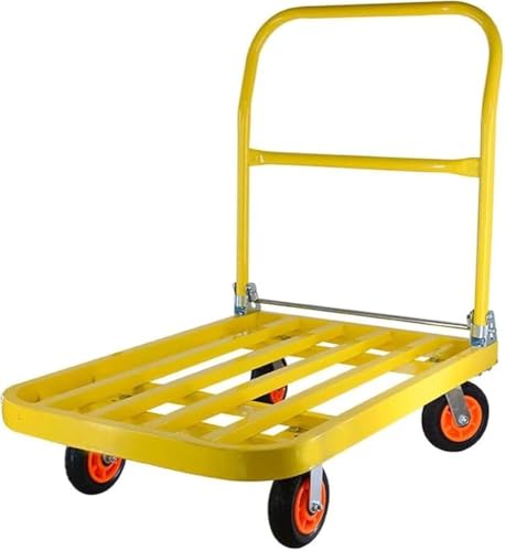 Carretilla plegable de acero resistente amarilla miniatura 1