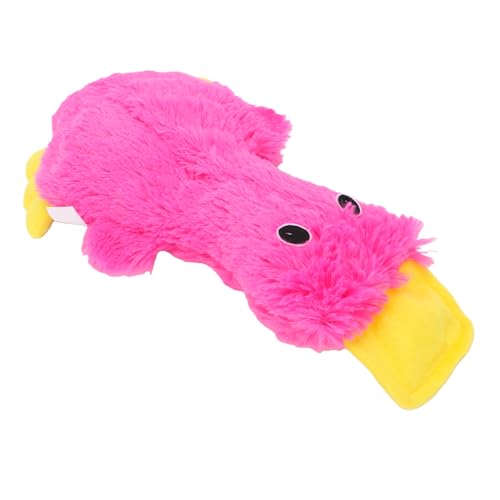 Rengue Interactive Dog Toy Squeaky Plush Duck 13.8 Inch No Stuffing for Small Medium Large Breeds, Durable Reinforced Chew Toy for Aggressive Chewers, Anxiety Relief Fetch Tug (Pink) - Image 4