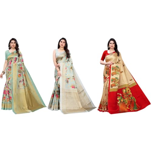 Chemisier imprimé pour vos fêtes et mariages en sari lot de 3 multicolores