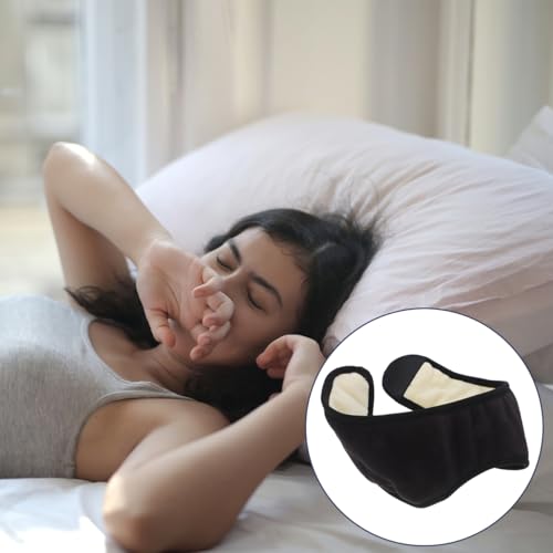 WOONEKY Schalldichte Ohrenschützer Schlafmaske, Augenmaske zum Schlafen mit verstellbarem Kopfteil, Ohrenschützer zum Schlafen, Ohrenwärmer für Seitenschläfer für Sport Training, Joggen, Yoga, Reisen