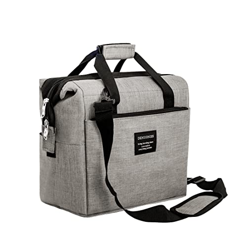 Eternal Beauty Sac à déjeuner isotherme pour homme/femme, 8 L, étanche, pour l'extérieur, pique-nique, camping, école (gris) Cover