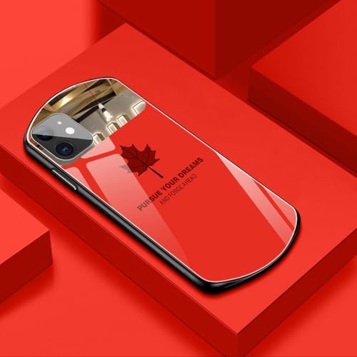 Coque de téléphone de luxe en verre trempé effet miroir pour iPhone 15 Pro rouge