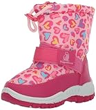 Rugged Bear Girls Non-Slip Outdoor Water Resistant Snow Boots, Fuchsia Multi, 8 Toddler