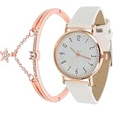 MAGICLULU Reloj de Pulsera Diseño Minimalista y Correa de PU para Mujer, Accesorio Decorativo para Uso Diario y Ocasiones Obsequios