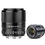 VILTROX 23mm f1.4 XF Lens Auto Focus APS-C Compact Prime Lens for Fuji X mount Camera X-T3 X-H1 X20 T30 X-T20 X-T100 X-Pro2 X-Pro3 Black