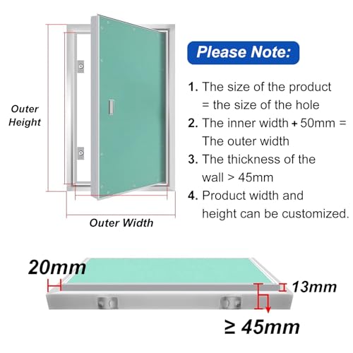Panel de acceso para el baño con escotilla invisible 8