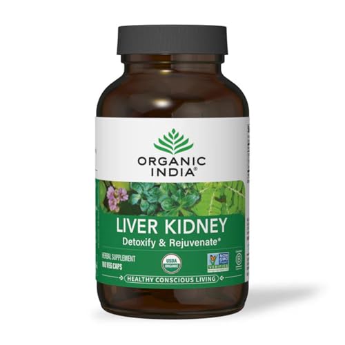 ORGANIC INDIA Liver Kidney Herbal Supplement - Detoxify & Rejuvenate, Supports Healthy Liver...