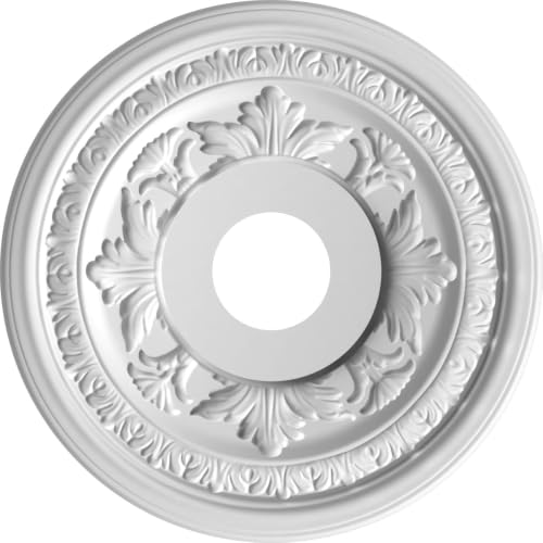 Image of 16 inchOD x 3 1 /2 inchID x 1 inchP Baltimore Thermoformed PVC Ceiling Medallion (Fits Canopies up to 6 1 /2 inch), Universal Metallic Champagne Mist