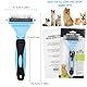 Hundebürste & Katzenbürste für Mittel-& Langhaar, Katzen Bürste für schonende & präzise Haarentfernung,Hundepflege, Rechen, doppelseitige Zähne,Doppelseitiger Hundekamm & Katzenkamm in Blau