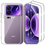 Aerku Hülle Kompatibel mit Xiaomi Mi 17 Pro Max 5G mit 2 Stück Panzerglas Schutzfolie, 9H HD Anti-Kratzer Bildschirmschutzfolie, Transparent Silikon TPU Schutzhülle Ultra Thin Back Cover Handyhülle