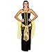 TecTake dressforfun Frauenkostüm mächtige Pharaonin Nofretete | Glamouröses Kleid mit Gürtel | Neckholder-Kragen | Tüllärmel (M | Nr. 300267)