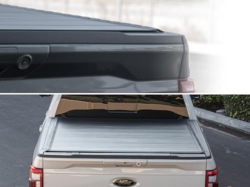Armordillo CoveRex RTX Aluminum Hard Roll-Up Truck Bed Tonneau Cover+Horizontal Line Rubber Truck Bed Mat|Fits 2015-2024 Ford F150 F-150/Raptor 5.5 Ft Bed|28728826|Rolling Up|Truck Bed Cover|Truck Mat - Thumbnail 7