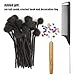 IXIMII 4 inch Dreadlock Extensions Human Hair 0.4cm 20 Strands Natural Black Handmade Permanent Locs Extensions Soft Human Dreads with Comb and Needle for Men Women Kids