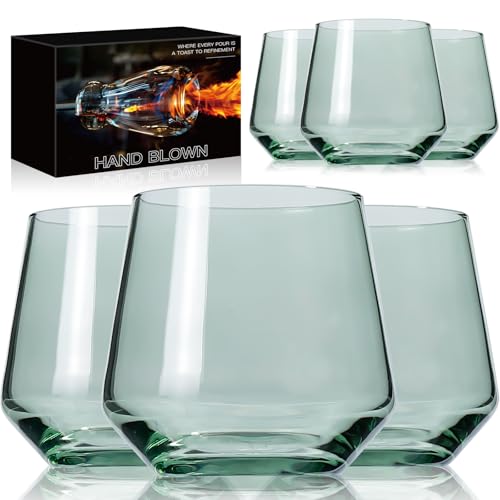 Colorsavant Stemless Green Wine Glasses