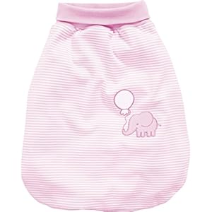 Schnizler Babyslaapzak, kruipzak, olifant met elastische omslagband, 14 – Roze, One Size