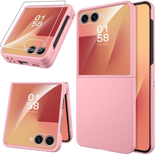 Miimall �Ή� Galaxy Z Flip 7 �ی�t�B�����t���P�[�X ���� �y�� �ϏՌ� �h�o �M�����N�V�[ Z Flip 7 �J�o�[ �X�}�z�P�[�X �O���b�v�t�� �������� ��� �S�ʕی� ���� Z �t���b�v7 Case �o���p�[�i�s���N�j