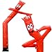 2 Pack 20 Ft Red Inflatable Tube Man Outdoor Inflatables Decor Advertising Wacky Waving Air Fly Puppet Dancer Blow Up Dancing Tube Guy for Business Yard Lawn Christmas Party, Blower NOT Included