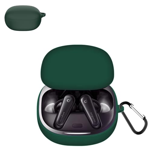 JXRICH For Anker Soundcore Liberty 4 �P�[�X Anker Soundcore Liberty 4 �p �J�o�[ �����h�~ �L�Y�h�~ �V���R���P�[�X �����[�d�\ �S�ʕی� �J���r�i�t��(�O���[��)