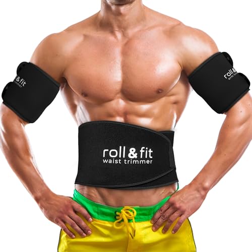 Roll & Fit Waist & Arm Trimmers (Black, Medium)