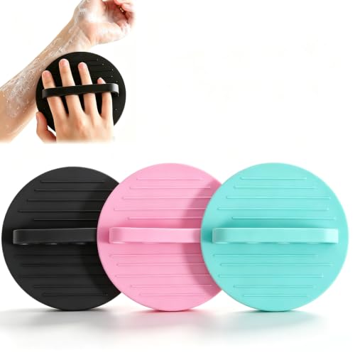 2027 New No Pain Exfoliating Bath Scrubber Glove, Gentle Exfoliation and Deep Cleansing, Suitable for Both Men and Women, Effectively Removes Dead Skin, Suitable for All Skin Types，Black+Pink+Green