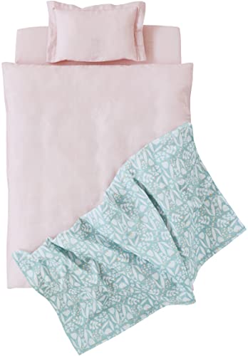 SANDESICA サンデシカ ベビー布団 セット | ミニサイズ わたしとベビーのお布団セット ミニサイズ 60×90cm 9点セット おくるみケット オールドローズ×ガーデン 1406-9998-52