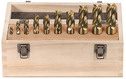 Serie di 10 frese frontali a sgrossare a più