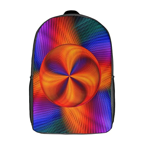 Mochila de viaje de 17 pulgadas casual con estampado 3D y mochila escolar de moda