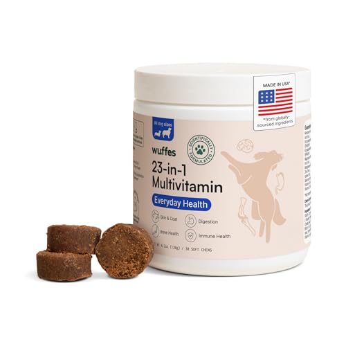 Wuffes 23-in-1 Dog Multivitamin Supplement for Hip & Joint, Skin ...