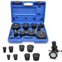9tlg Turbolader Ladeluft System Adapter Set, Boost-Lecktest-Kit mit Manometer-Tester, Prüfwerkzeug für Ladeluftschläuche, Ladeluftkühler Abdrücksatz Abdrücken Tester Druckbereich 60bar-80psi