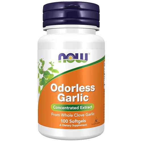 NOW Foods Supplements, Odorless Garlic (Allium sativum), Concentrated Extract, 100 Softgels