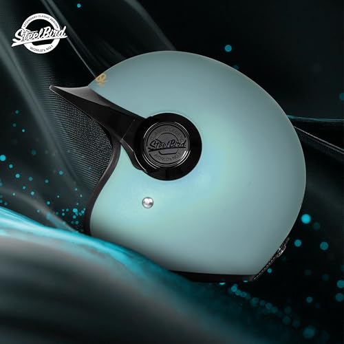 Image of Steelbird SBH 65 Retro 3.0 DOT and ISI Certified Open Face Helmet for Men and Women