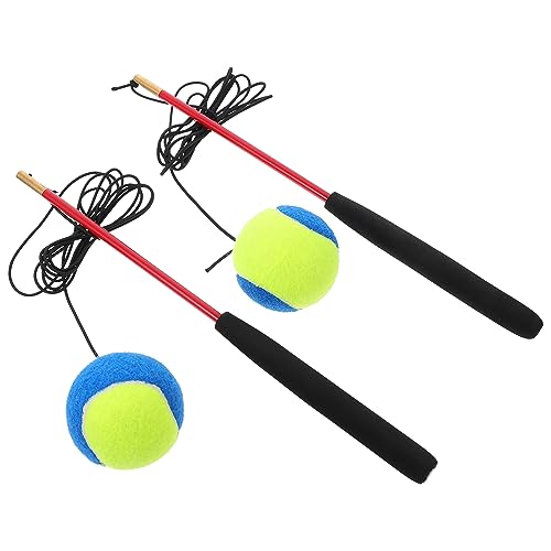 ifundom 1 Set Outdoor Fitness Balls for Neck Movement Elastic Throwing Balls for Exercise Sticks for Relief and Coordination Improvement
