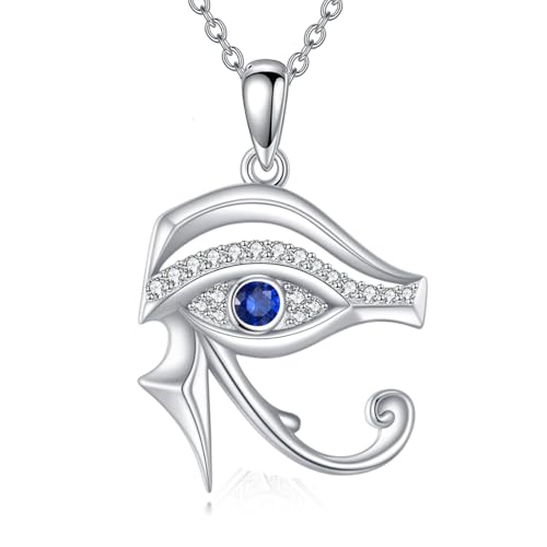 JBAERD Eye of Horus Necklace Sterling Silver Eye of Horus Pendant Egyptian Left Eye of Horus Jewelry Gifts for Women