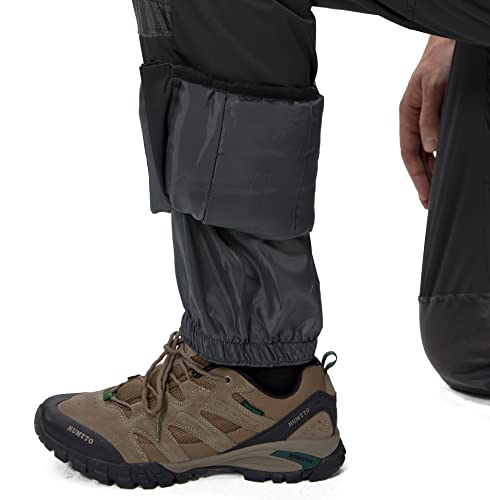 Lelaki Mens Snow Bibs Ski Waterproof Windproof Insulated Overalls Snowboard Pants Winter,Hxk8116-Black-L #TOP4