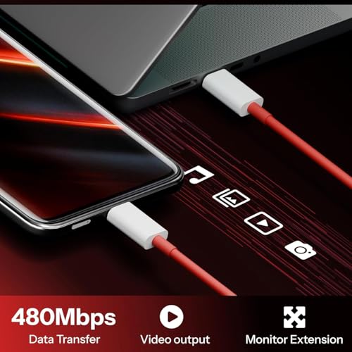 Image of Original Fast Charging Type-C Cable (C to C) | Compatible with OnePlus 11, 11R, 10 Series, 9 /9 Pro /9R, 8T, Nord 3, Nord CE3, Nord 2 Smartphones